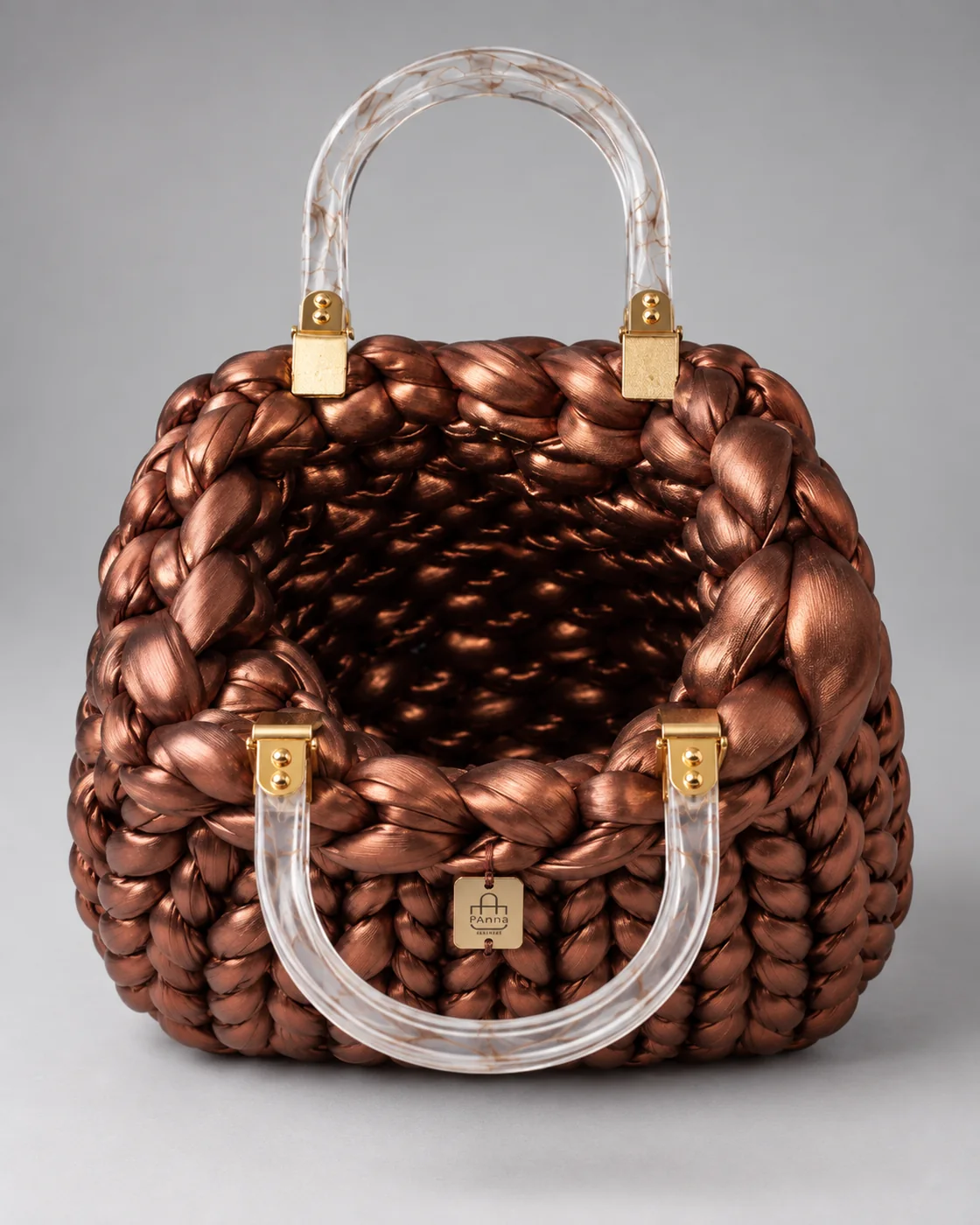 Rame, trecce grosse, borsa fatta a mano Panna Bags