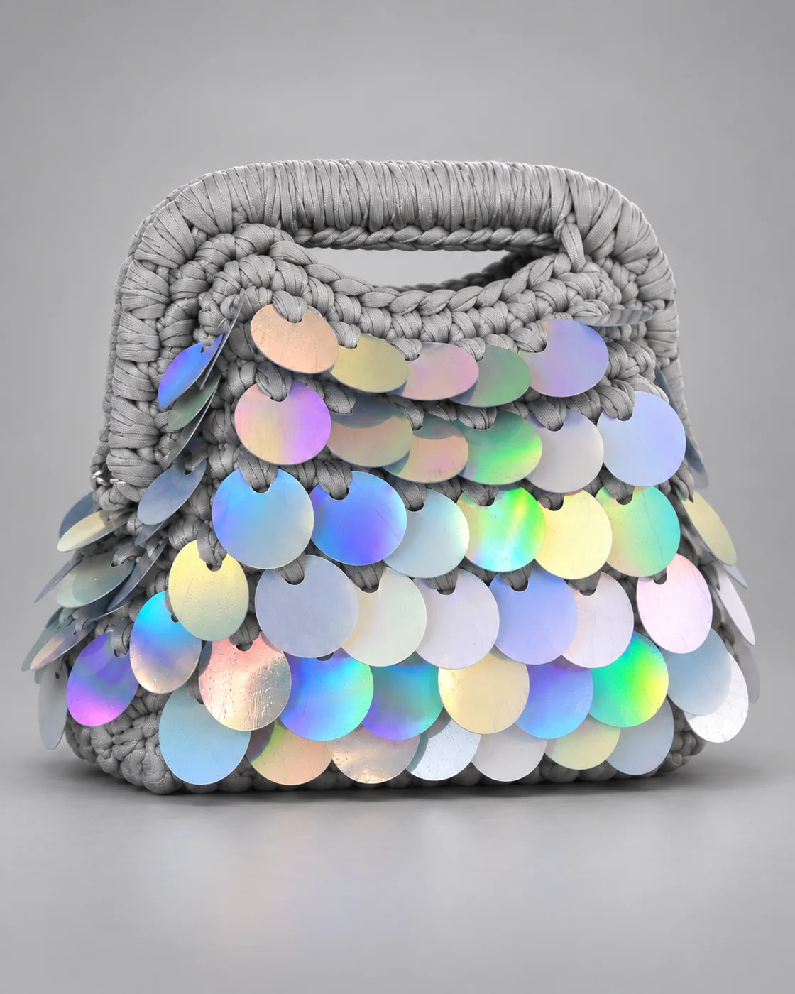 Tote grigia a scacchi, borsa fatta a mano Panna Bags