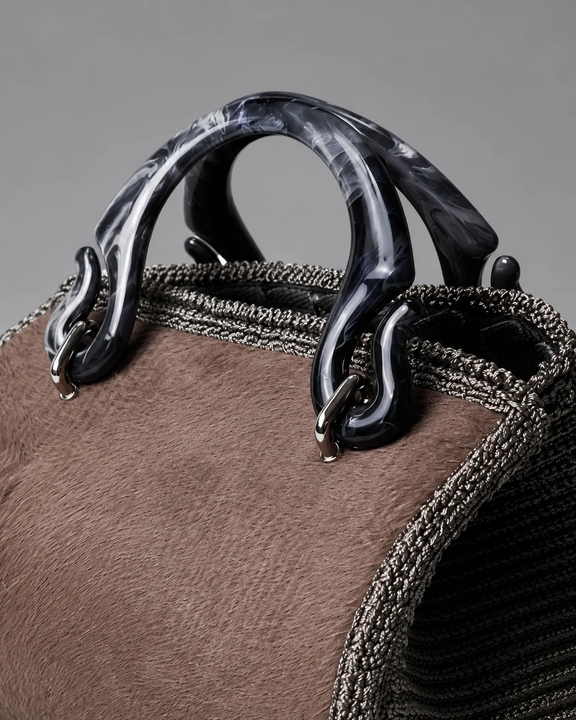 Bauletto cavallino, borsa fatta a mano Panna Bags