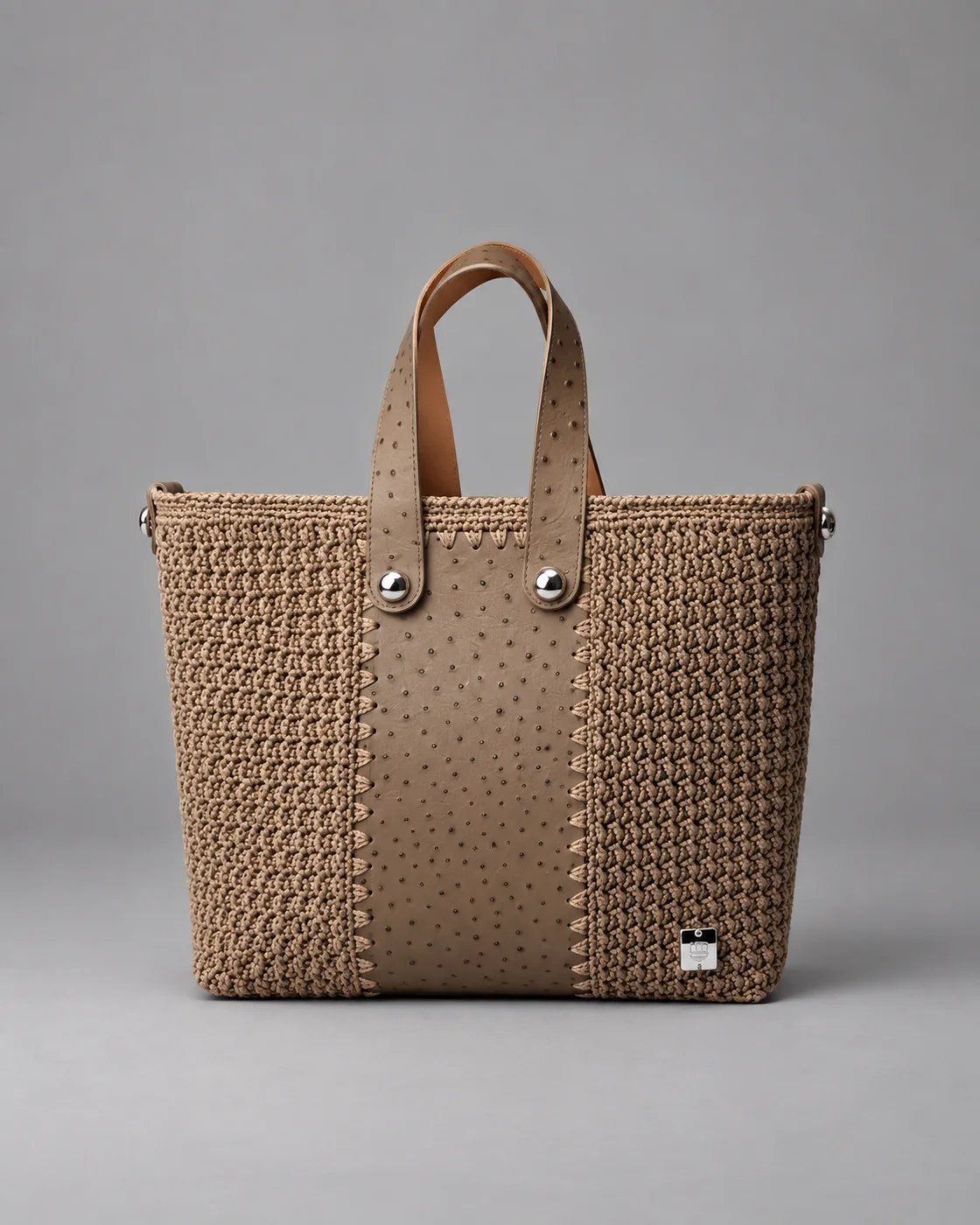Tote taupe, borsa fatta a mano Panna Bags