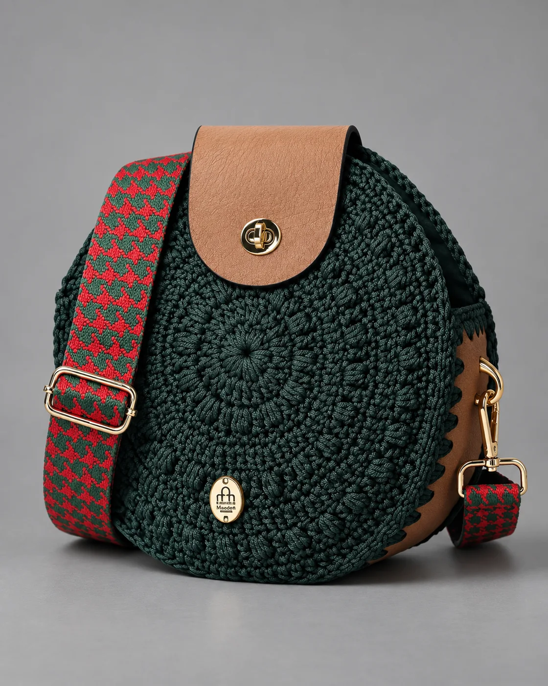 Granny verde bosco, borsa fatta a mano Panna Bags