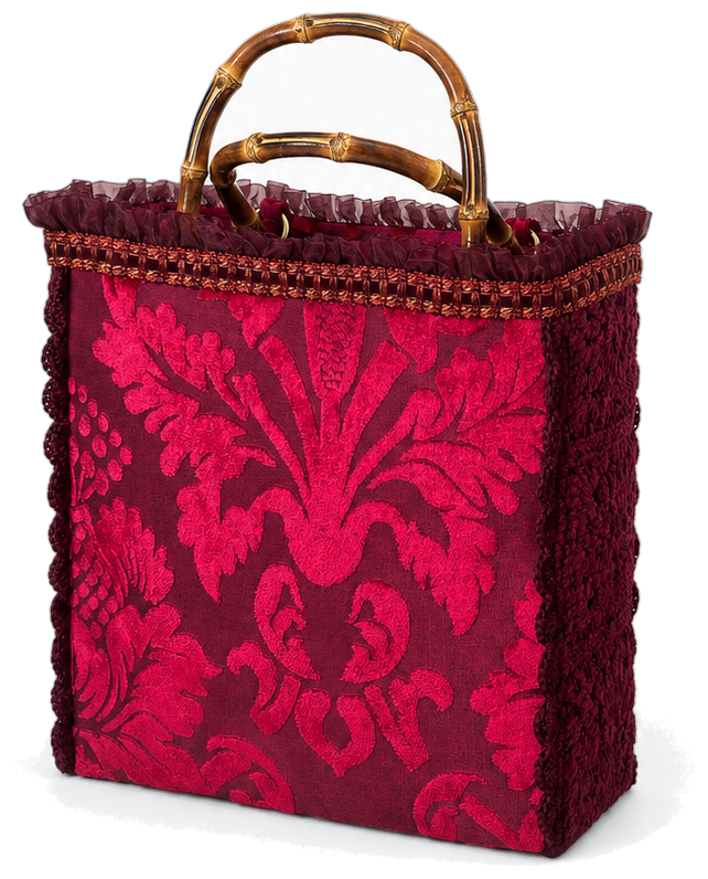 Tote Panna Bags in velluto damascato